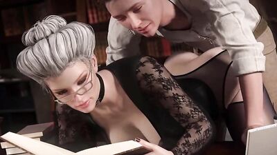 Busty library is fucked by a horny man in this adult cartoon