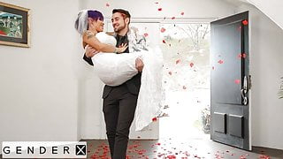 "GenderX - TS Foxxy Butt Fucked On Her Wedding Night"