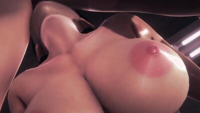 Splendid babe with big boobs is fucking in realistic 3D cartoon