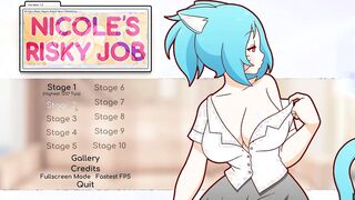 Nicole Risky Job [Hentai game PornPlay ] Ep.two fondling hooters to attract more customers