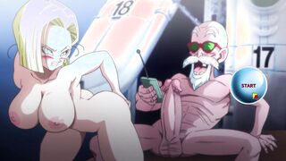 Kame Paradise two - Android barely legal gets pounded by Roshi