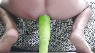 Fucking with two vegetables