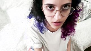 Caught my step sister masturbating while watching porn