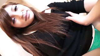 "Young Japanese girl with great tits - hairy creampie, hard sex"