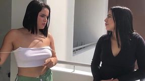 Stepmom and stepdaughter double team their boy toy - massive booties take the load