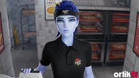 widowmaker after pizza shift – bbc anal creampie overwatch animation