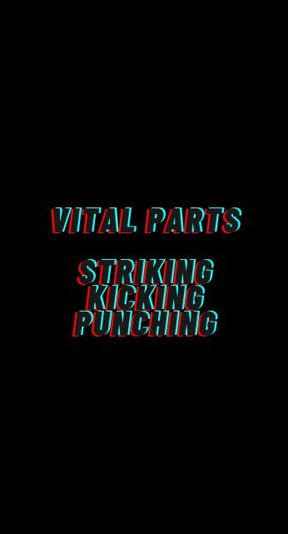 Vital parts striking, kicking, punching