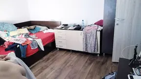 Sexy wife doing housework naked. Hairy brunette pussy, big ass, big tits. Sexy mom massages herself on vibrator.