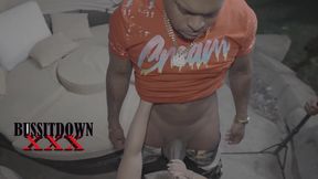 Ebony Blowjob Poolside