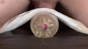 Guy Cums Multiple Times while Fucking Fleshlight with Moans, Dirty Talk and Intense Orgasms