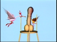Kinky sex adventures of animated gay men with enormous shlongs