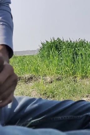 Indian Big Cock Jerk and Showing Cock in Open Area.