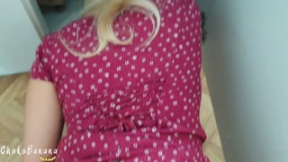 Stepsister quick fuck while she is cleaning