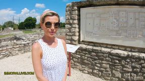 Busty blonde step mom goes to the roman ruins with her stepson learns something new!