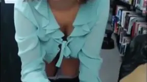 Caught Masturbating Quietly In The Library角