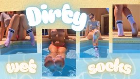 Dirty, Wet, White Socks