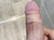 Pee on the shower bath | SMEGMA | Sniff me the head Cock. Do you want to eat it? Smell