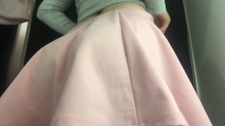 Change clothes in the store.