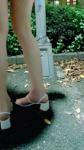 Crossdressertingting Outdoor Anal