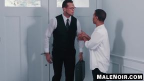 MaleNoir.com - Trelino's blowjob skills guarantee his college