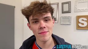 Sexy twink Jack Davis enjoys dick sucking party with his orgy mates