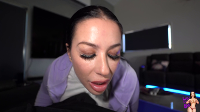 Small dick surprises friends step-mom with huge cum facial