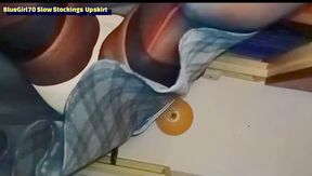 BlueGirl70 Slow Motion Stockings Upskirt