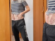 Russian horny student returned from college to his room and fucked a sex toy