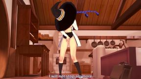 roxy rubbing on the corner of the table - mushoku tensei