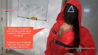 Round six / squid game cosplay, try not to cum game, are you tough enough to win??