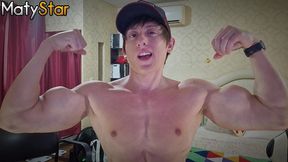 (complete video) showing off my biceps!