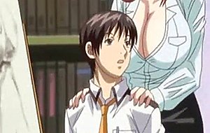 Redhead hentai with massive breasts gets drilled