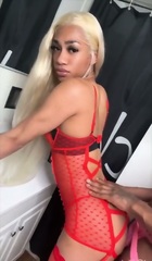 Pretty Ebony TS Teen BV Enjoys A Good Pounding