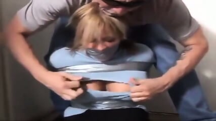 Busty Milf Ducttaped In Her Powder Room  Kinky4Ever