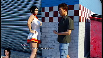 Anna Exciting Affection #6 - Boobs Flashing young guy - 3d game hentai