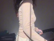 Stripping Off My Pants On The Treadmill Like A Naughty Redhead Slut