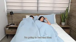 Stepsister gets fucked by stepbrother while stepfather watches
