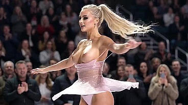 TOPLESS FIGURE SKATING - Natalia Romanova - Nude in Public AI - Entertainment