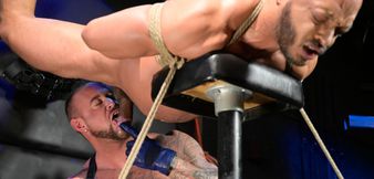 Master destroys male slave's ass after serious bondage games