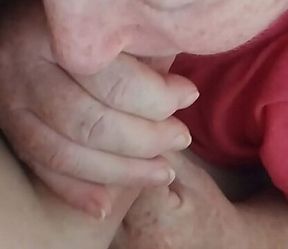 Grandma's Sloppy Deepthroat on Big Cock