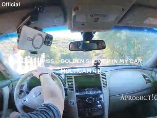 SQUIRT VOID URINE GOLDEN SHOWER in my Car Multicam 4K