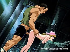 Incendiary blonde hentai babe getting fucked by a muscled