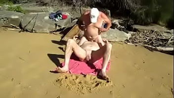 Beach throatfuck