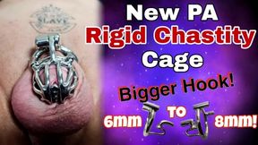 New Rigid Chastity Cage Stretching Prince Albert Gauge! Femdom Bondage BDSM Real Homemade Milf Step