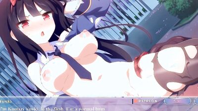 Sexy anime babe in uniform gets pounded in a POV game - Yuuki, Sumire, and Pov!