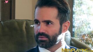 Suit and tie Bruno Max and Dani Robles anal hammering hard