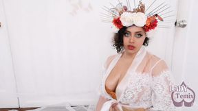 Ebony Latina Assnosis in nude stockings and thong