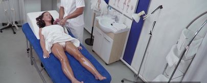 Dirty Masseur Fucks Very Passionate with Busty Hot Latina Cumming Inside Her Tight Pussy