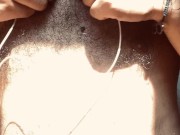 Hairy bear ASMR chest, tummy