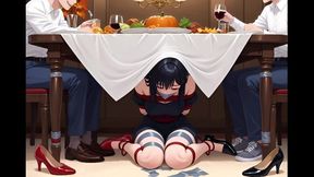 Bondage Confessions #521B: Thanksgiving Table Torment (Animated)